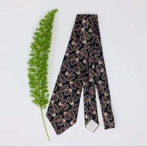Countess Wara Classic Masculine Black Silk Tie